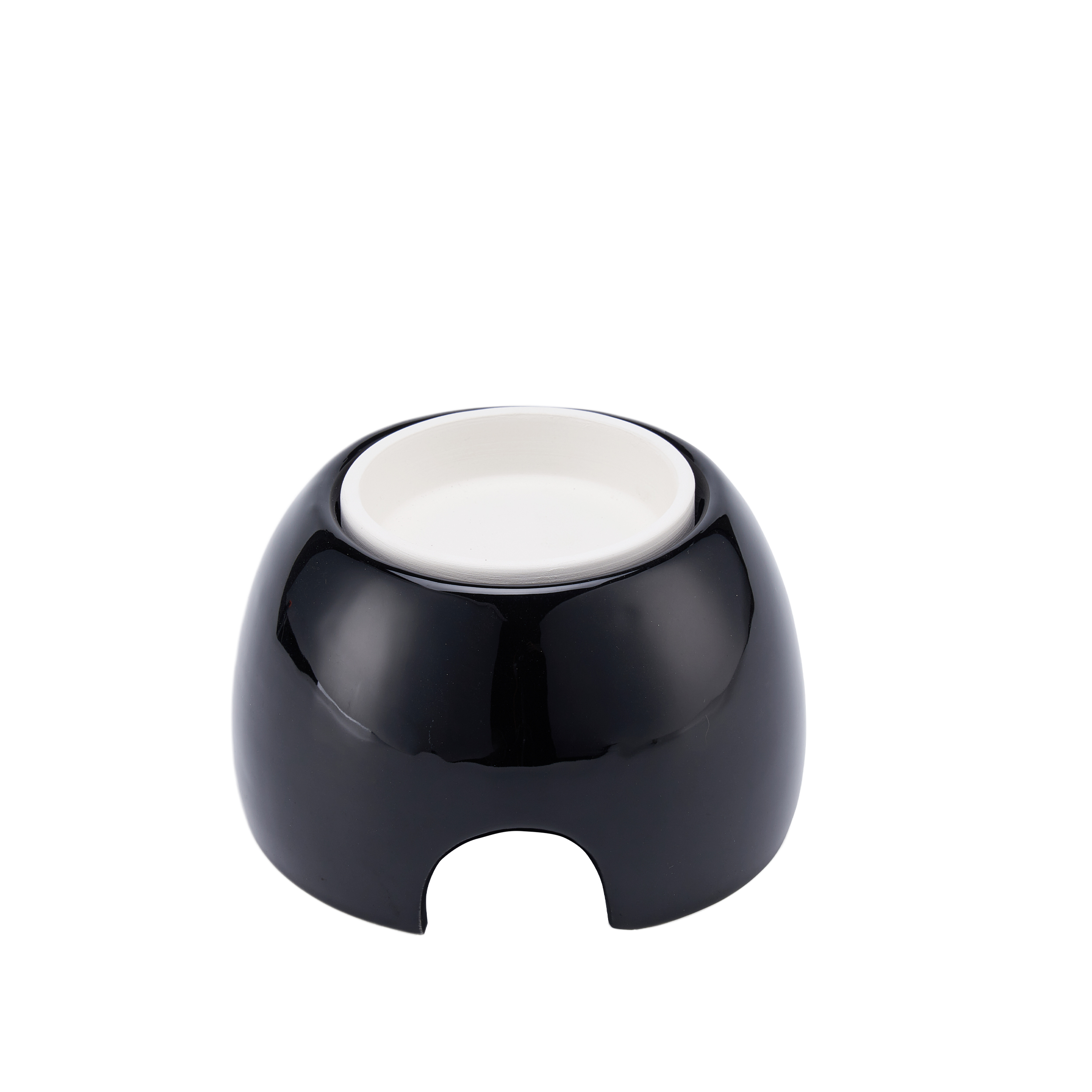 Crawler Pet Ceramic Humidification Avoidance Hole - Water can be added above - Round Black Style