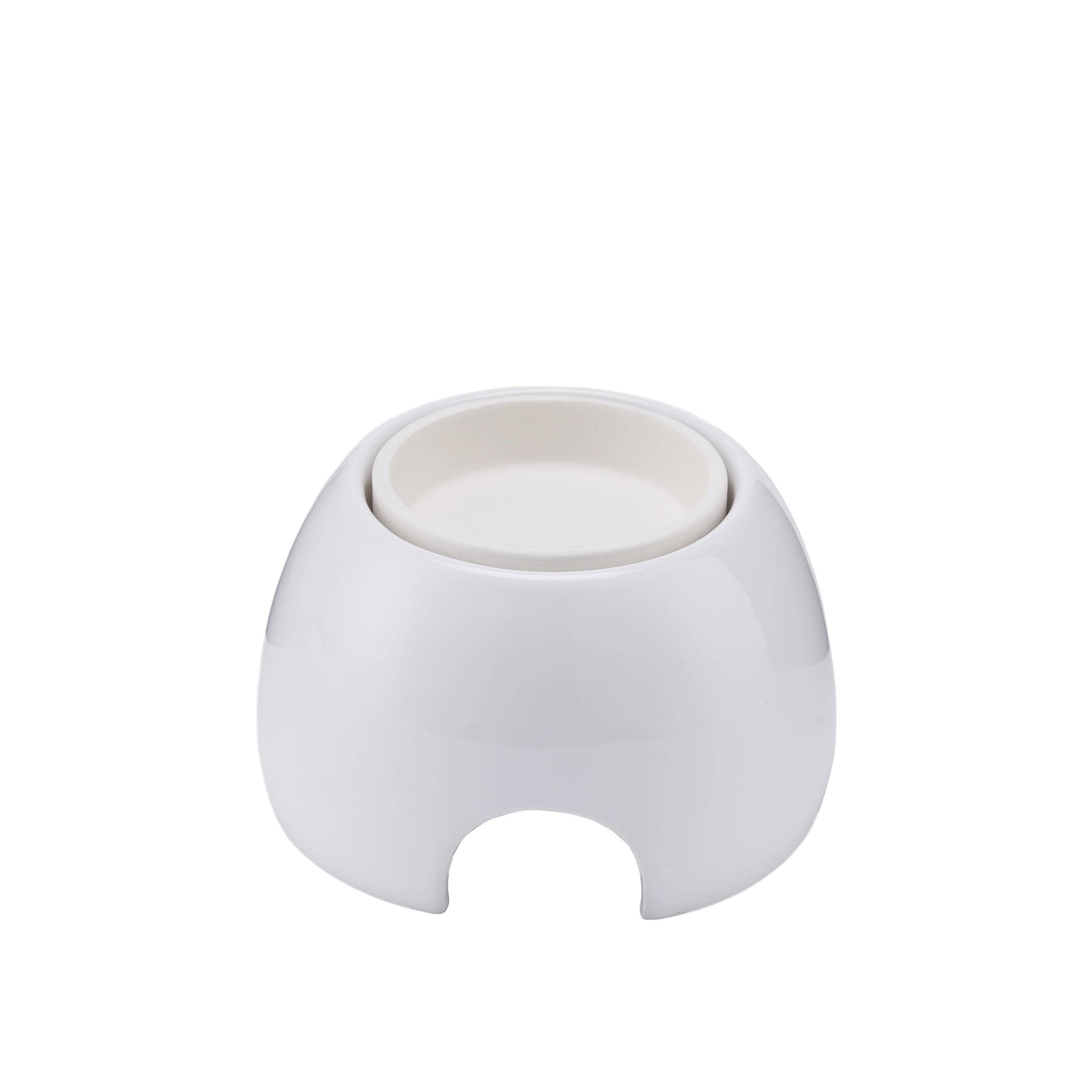 Crawler Pet Ceramic Humidification Avoidance Hole - Water can be added above - Round White Style